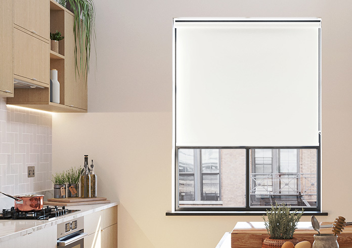 Rimini (Blackout), White - Twist&Fit Roller Blind - Image 3
